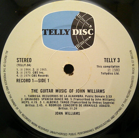 John Williams (7) : The Guitar Music Of John Williams (2xLP, Comp)