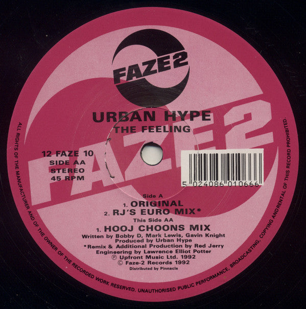 Urban Hype : The Feeling (12")