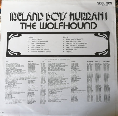 The Wolfhound : Ireland Boys Hurrah! (LP, Album)