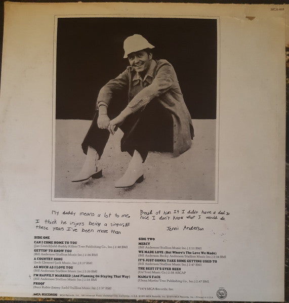 Bill Anderson (2) : Whispering Bill Anderson (LP, Album, Pin)