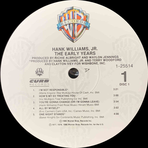 Hank Williams Jr. : The Early Years (2xLP, Comp, All)