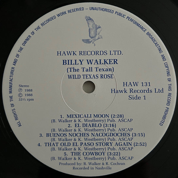 Billy Walker : Wild Texas Rose (LP, Album)