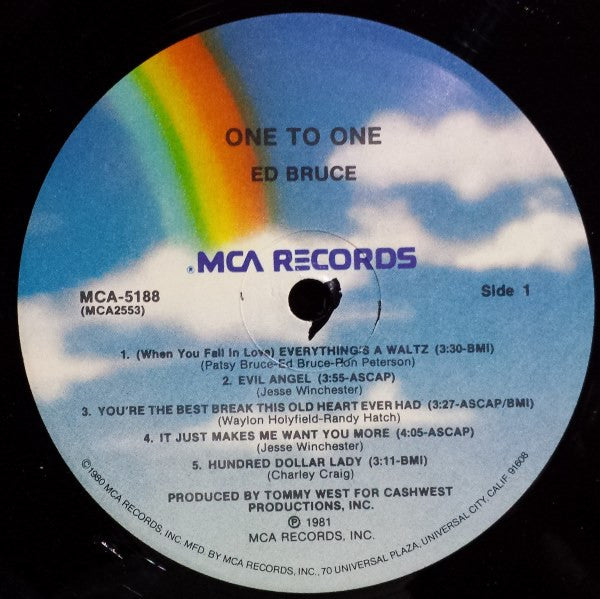 Ed Bruce : One To One (LP, Album, Pin)