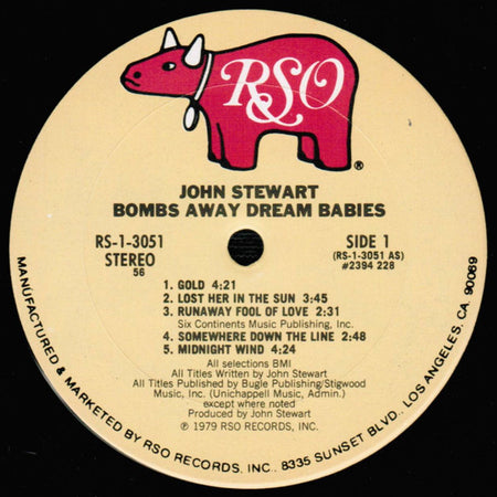 John Stewart (2) : Bombs Away Dream Babies (LP, Album, 56-)