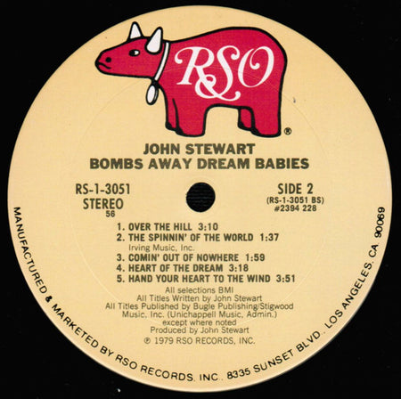 John Stewart (2) : Bombs Away Dream Babies (LP, Album, 56-)