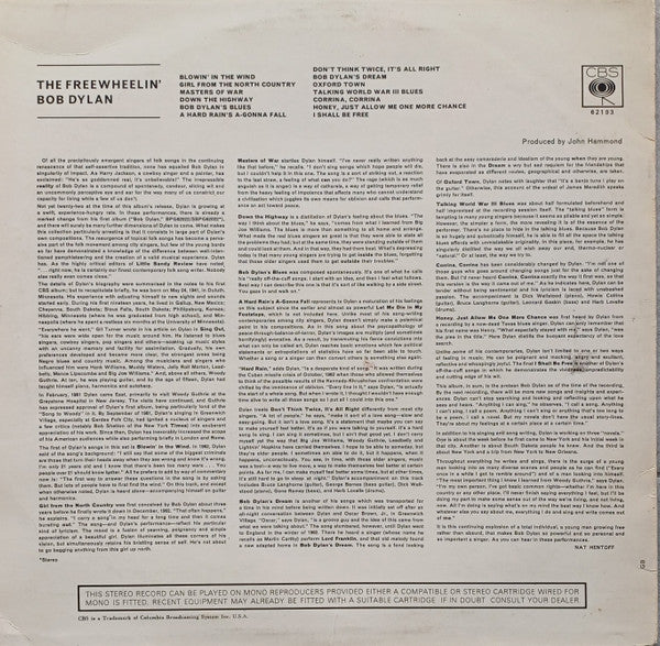 Bob Dylan : The Freewheelin' Bob Dylan (LP, Album, Sun)