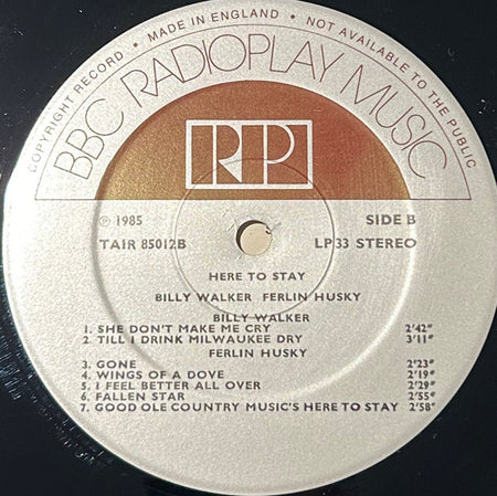 Stonewall Jackson, Billy Walker, Ferlin Husky : Here To Stay (LP, Comp)