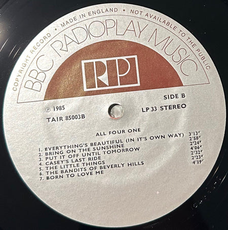 Willie Nelson, Dolly Parton, Brenda Lee, Kris Kristofferson : All Four One  (LP, Comp)