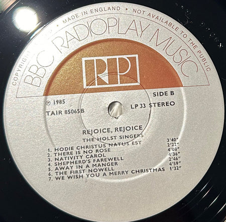 The Holst Singers : Rejoice, Rejoice (LP, Album)