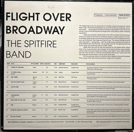 The Spitfire Band : Swings Down Broadway (Flight Over Broadway) (LP, Album)