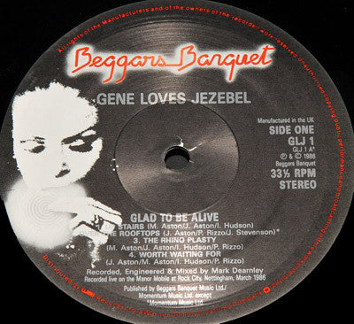 Gene Loves Jezebel : Glad To Be Alive (LP)