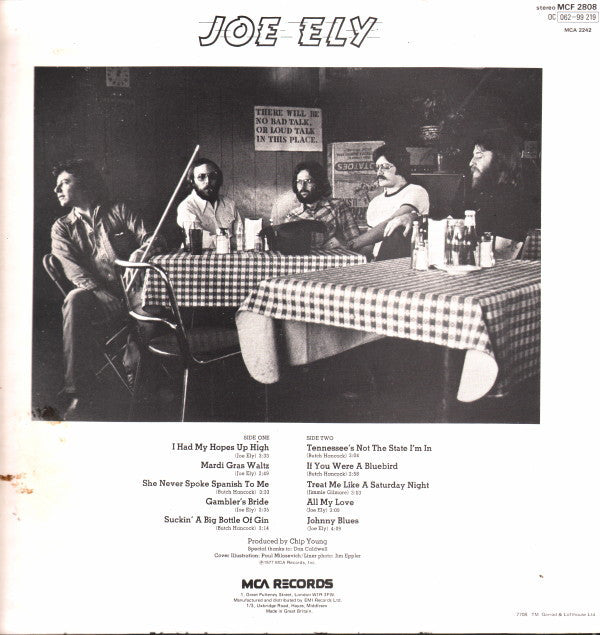 Joe Ely : Joe Ely (LP, Album)