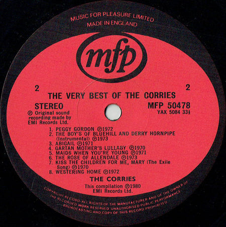 The Corries : The Very Best Of The Corries (LP, Comp, RE, RP)