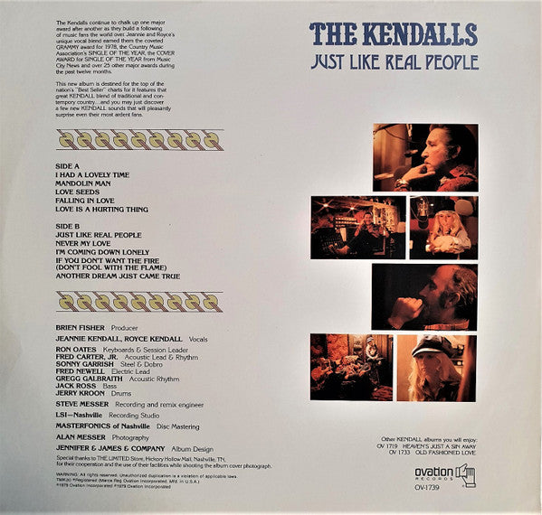 The Kendalls : Just Like Real People (LP, Album, PRC)
