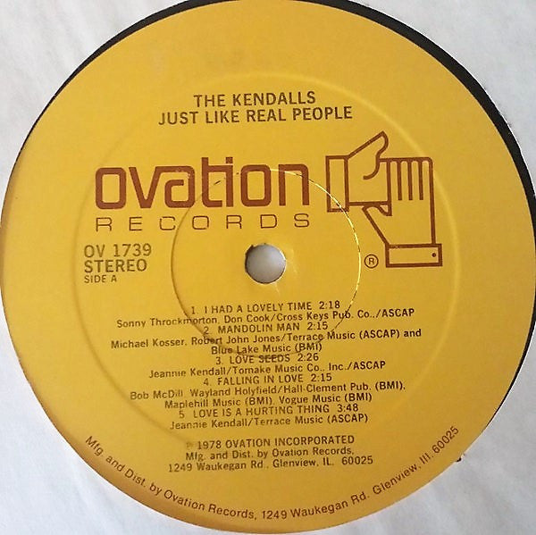 The Kendalls : Just Like Real People (LP, Album, PRC)