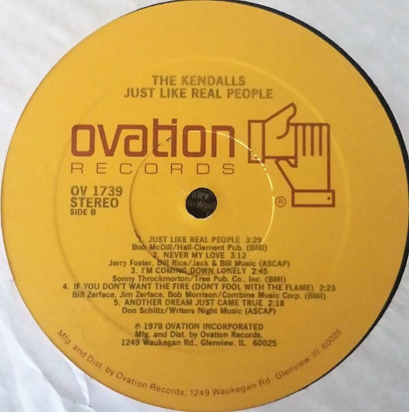 The Kendalls : Just Like Real People (LP, Album, PRC)
