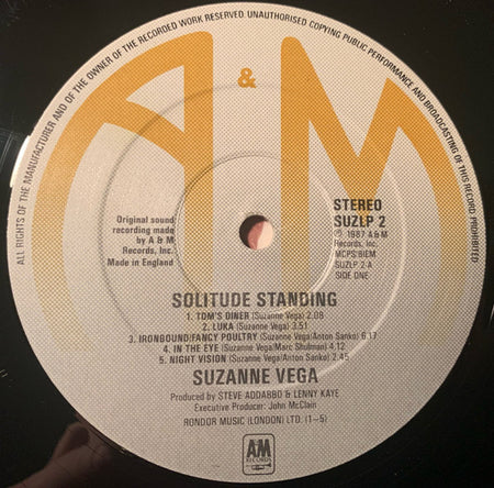 Suzanne Vega : Solitude Standing (LP, Album)