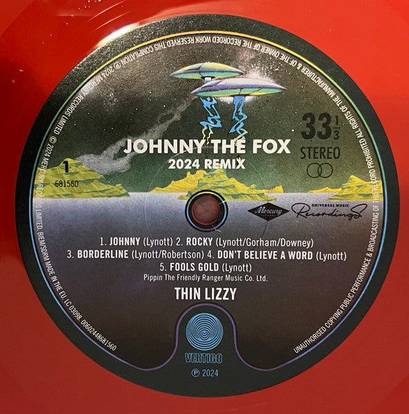 Thin Lizzy : Johnny The Fox (2024 Remix) (LP, Album, Ltd, RE, RM, Red)