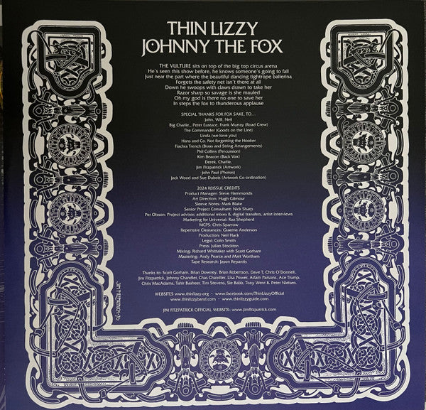 Thin Lizzy : Johnny The Fox (2024 Remix) (LP, Album, Ltd, RE, RM, Red)