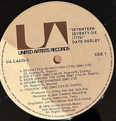 Dave Dudley : Seventeen Seventy-Six (1776) (LP, Album)