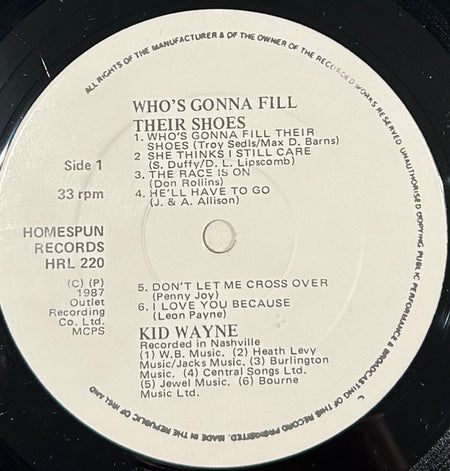 Kid Wayne : Who's Gonna Fill Their Shoes (LP, Album)