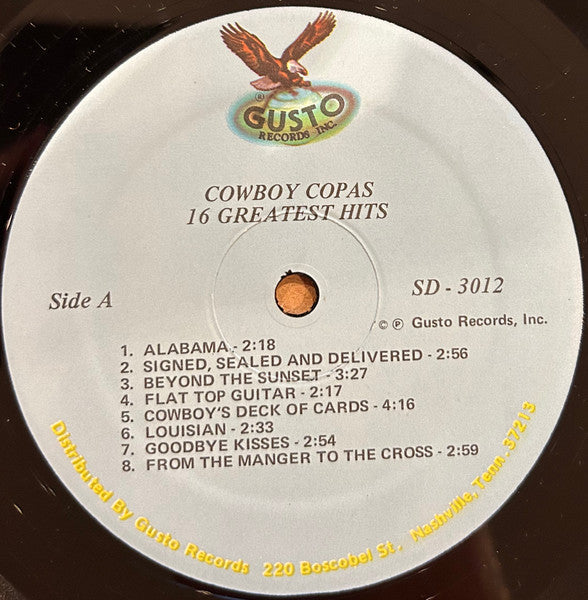 Cowboy Copas : 16 Greatest Hits Of Cowboy Copas (LP, Mono)