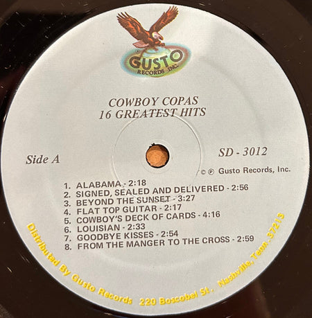 Cowboy Copas : 16 Greatest Hits Of Cowboy Copas (LP, Mono)