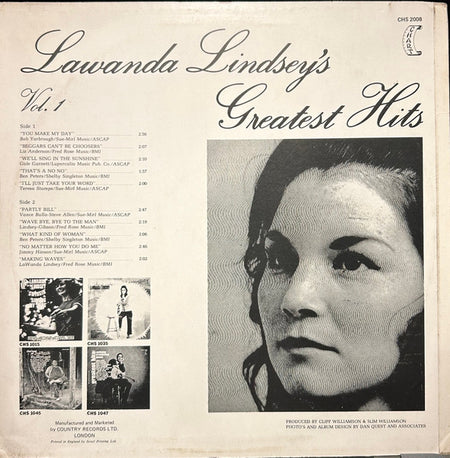LaWanda Lindsey : Greatest Hits Vol. 1 (LP, Comp)