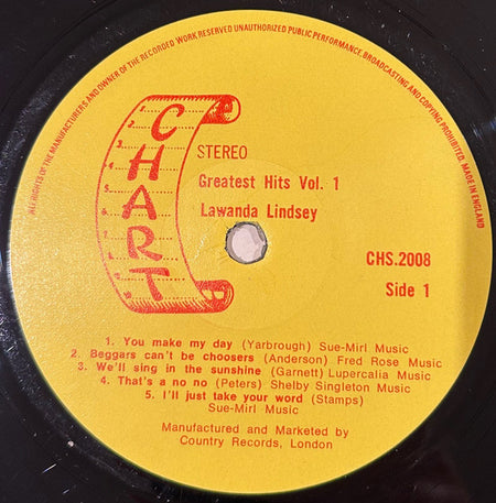 LaWanda Lindsey : Greatest Hits Vol. 1 (LP, Comp)