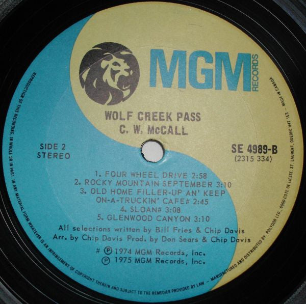 C.W. McCall : Wolf Creek Pass (LP, Album)