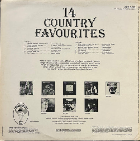 Various : 14 Country Favourites (LP, Comp)