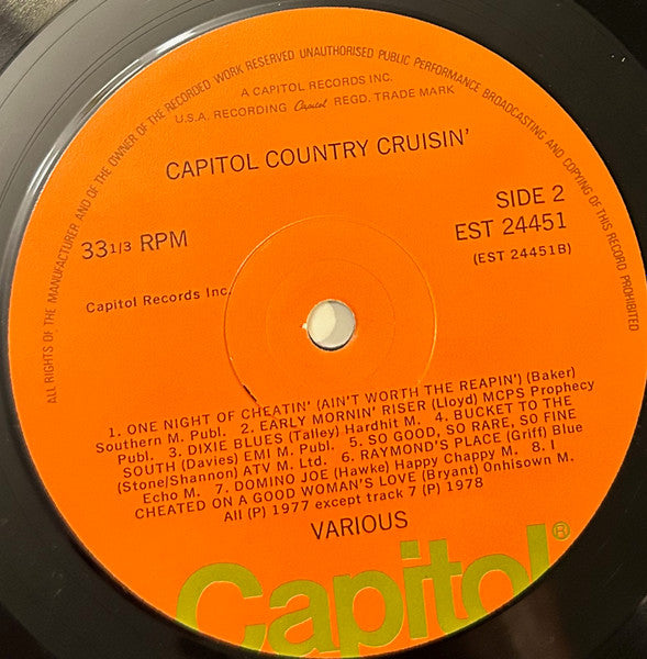 Various : Capitol Country Cruisin' (LP, Comp)
