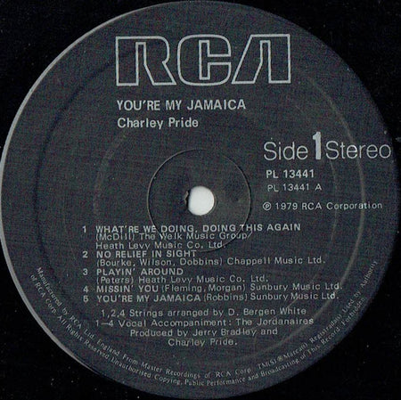 Charley Pride : You're My Jamaica (LP, Album)