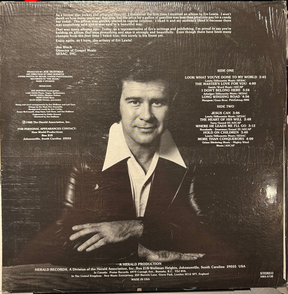 Erv Lewis : Long Winding Road (LP, Album)