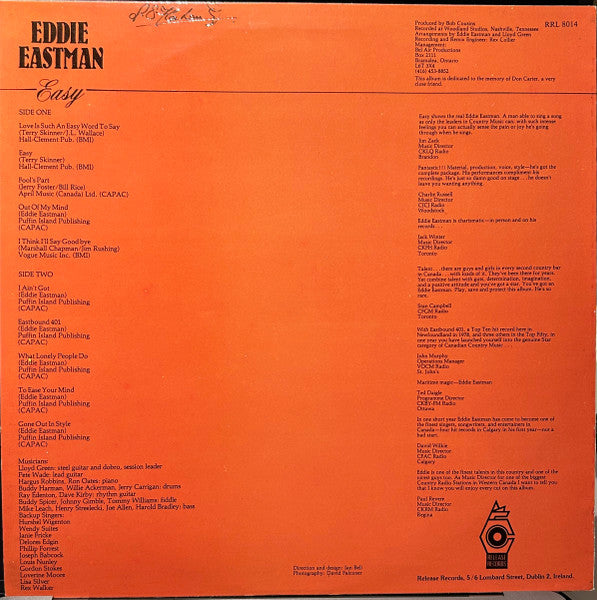 Eddie Eastman : Easy (LP, Album)