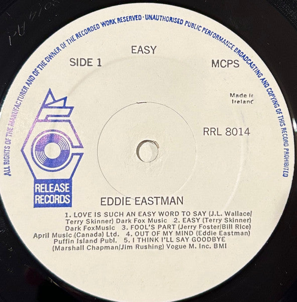 Eddie Eastman : Easy (LP, Album)