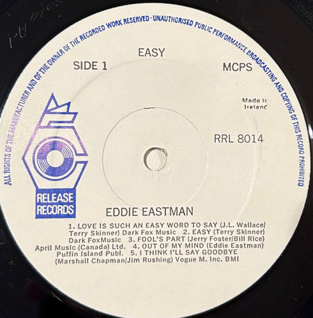 Eddie Eastman : Easy (LP, Album)