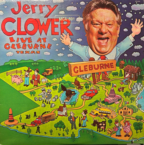 Jerry Clower : Live At Cleburne, Texas (LP, Album, Glo)