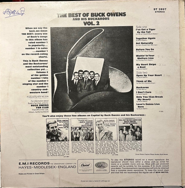 Buck Owens And His Buckaroos : The Best Of Buck Owens Vol.2 (LP, Comp, RE)