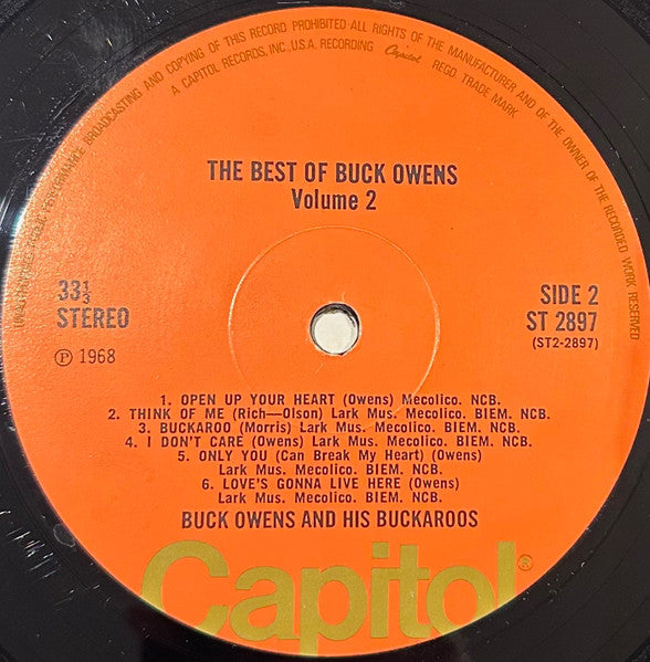Buck Owens And His Buckaroos : The Best Of Buck Owens Vol.2 (LP, Comp, RE)