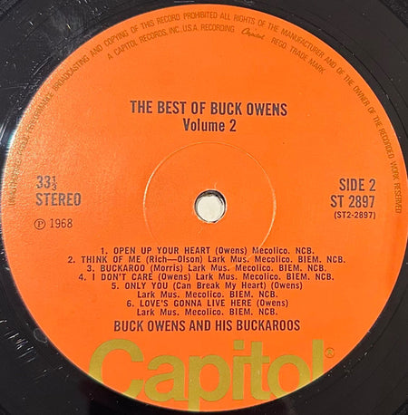 Buck Owens And His Buckaroos : The Best Of Buck Owens Vol.2 (LP, Comp, RE)