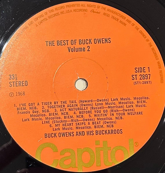 Buck Owens And His Buckaroos : The Best Of Buck Owens Vol.2 (LP, Comp, RE)
