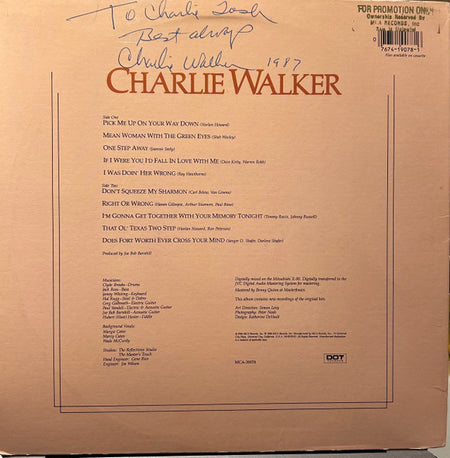 Charlie Walker (2) : Charlie Walker (LP, Album, Glo)