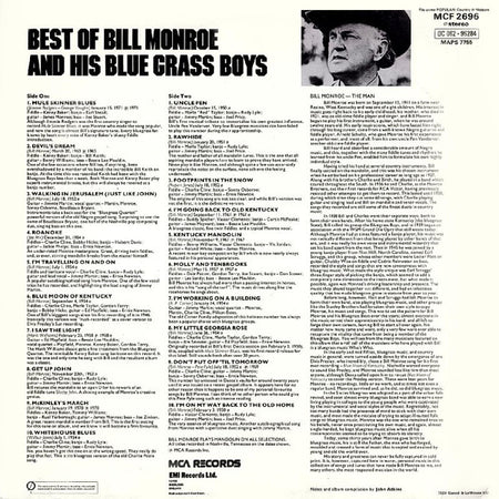 Bill Monroe And His Blue Grass Boys* : Best Of Bill Monroe And His Blue Grass Boys (LP, Album, Comp, RM)