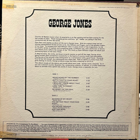 George Jones (2) : Heartaches By The Number (LP, Comp)