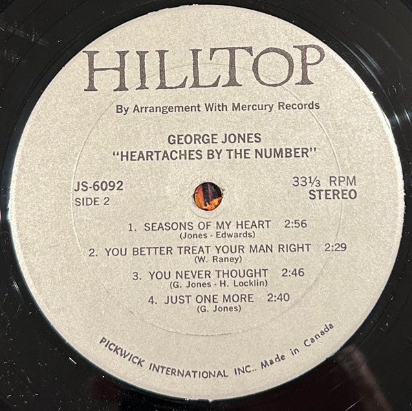 George Jones (2) : Heartaches By The Number (LP, Comp)