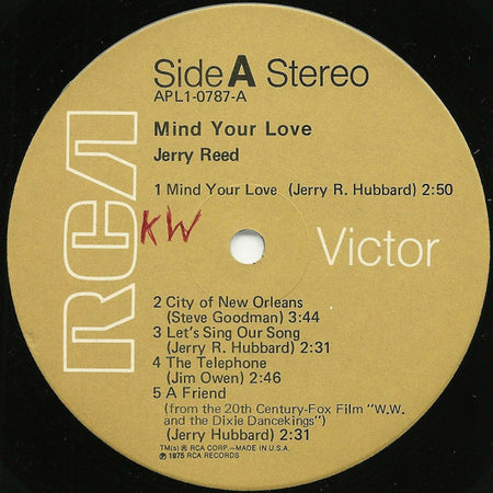 Jerry Reed : Mind Your Love (LP, Album)