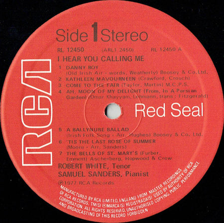 Robert White (3), Samuel Sanders (2) : I Hear You Calling Me (LP, Album, RM)