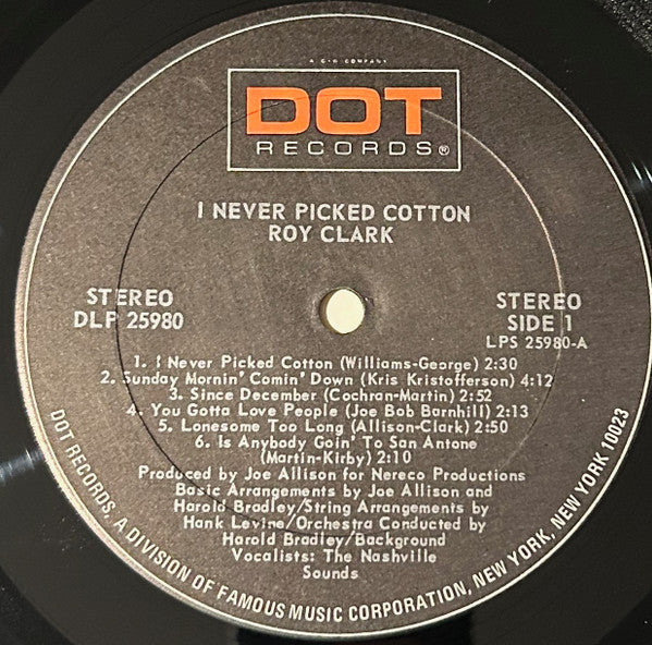 Roy Clark : I Never Picked Cotton (LP, Album, Mon)