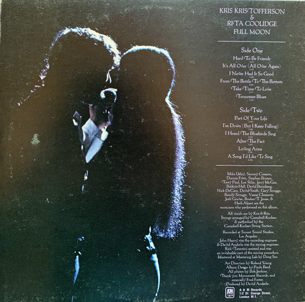 Kris Kristofferson & Rita Coolidge : Full Moon (LP, Album, Gat)